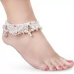 Beautiful Silver Plated Anklets For Women And Girls 10 Inch Length