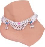 Beautiful Indian Traditional Silver Plated Partywear Payal Pajeb Anklets For Women And Girls