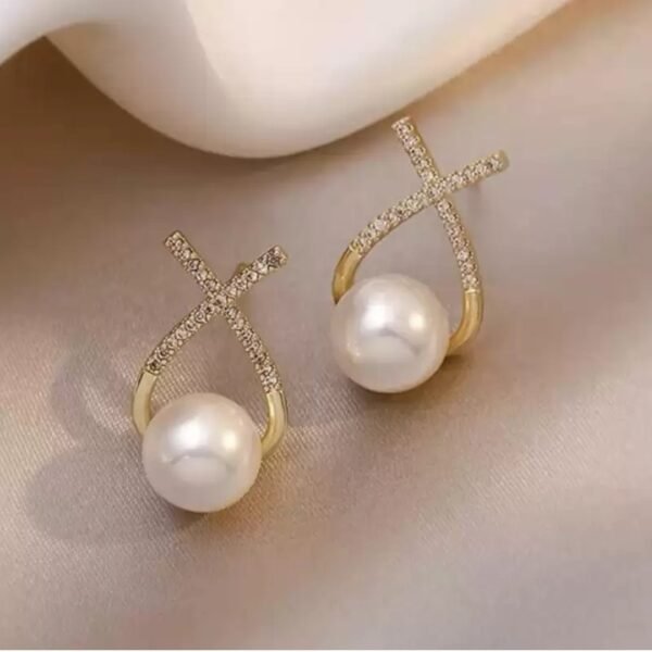 Korean western AD/CZ stone premium quality earrings for women and girls