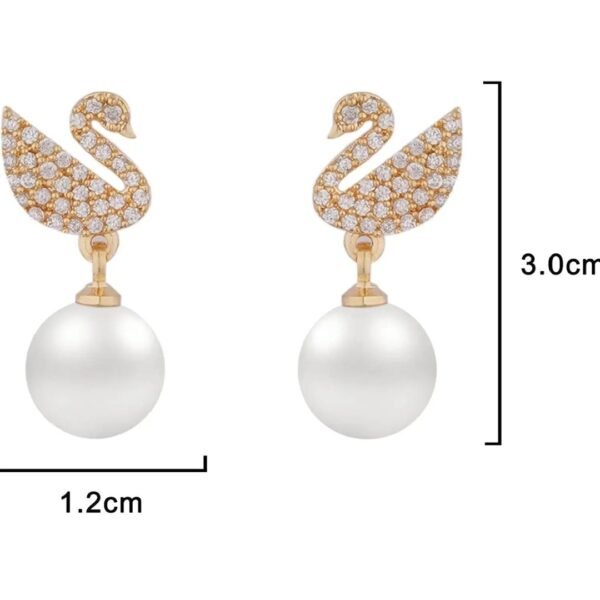 Beautiful Korean Western Swan Design Earrings