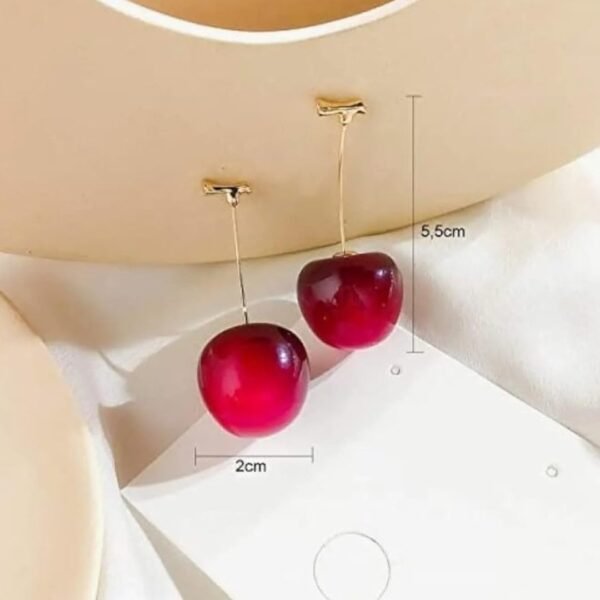 Trendy Korean-Western Cherry Fruit Earrings for Women and Girls