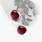 Trendy Korean-Western Cherry Fruit Earrings for Women and Girls
