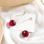Trendy Korean-Western Cherry Fruit Earrings for Women and Girls