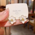 Trendy AD/CZ Korean western partywear stylish earrings for women and girls