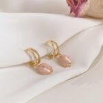 Stunning Pink Lotus Flower Design Earrings for Women and Girls