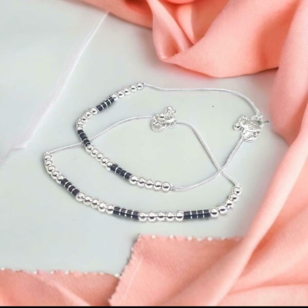Beautiful Indian Traditional Silver Plated Partywear Payal Pajeb Anklets For Women And Girls