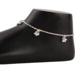 Beautiful Indian Traditional Silver Plated Partywear Payal Pajeb Anklets For Women And Girls