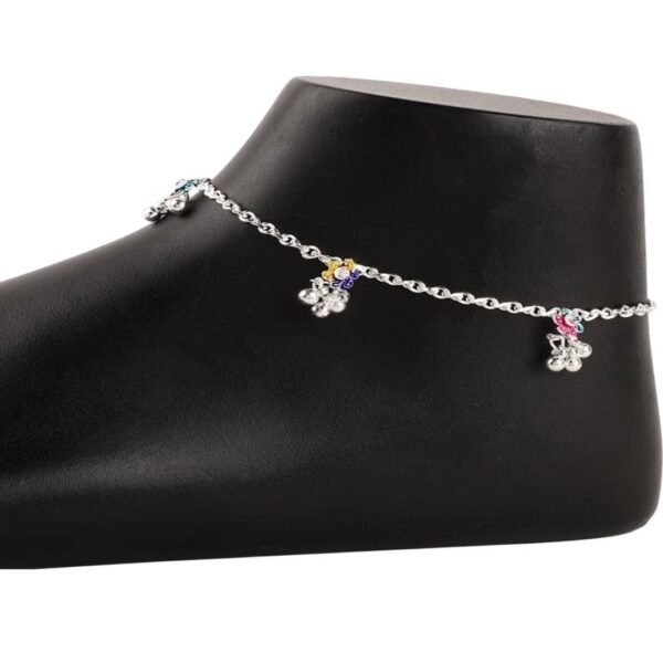 Beautiful Indian Traditional Silver Plated Partywear Payal Pajeb Anklets For Women And Girls