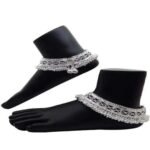 Beautiful Indian Traditional Silver Plated Partywear Payal Pajeb Anklets For Women And Girls
