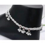 Beautiful Indian Traditional Silver Plated Partywear Payal Pajeb Anklets For Women And Girls