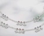 Beautiful Indian Traditional Silver Plated Partywear Payal Pajeb Anklets For Women And Girls