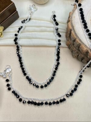 Beautiful Indian Traditional Silver Plated Partywear Payal Pajeb Anklets For Women And Girls