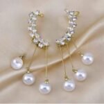 Korean Trendy Cuff Earrings Western Fancy Earrings for Women Girls