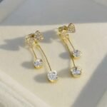 Korean Trendy Bow tie Partywear Earrings Western Fancy Earrings for Women Girls