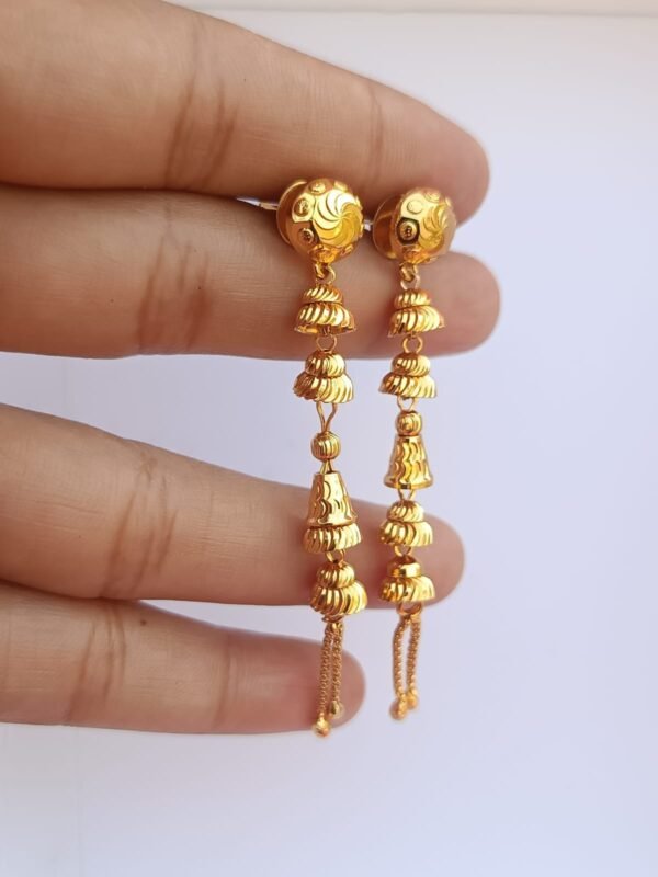 Discover the Elegance of LC Imitation's 2 Gram Gold Forming Suidhaga Earrings