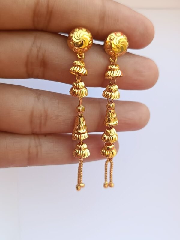 Discover the Elegance of LC Imitation's 2 Gram Gold Forming Suidhaga Earrings