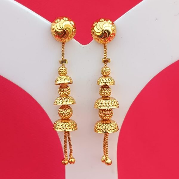 Experience Elegance with LC Imitation's 2 Gram Gold Forming Suidhaga Earrings