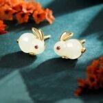 LC Imiation's Cute Opal Rabbit Stud Earrings: A Must-Have for Women and Girls
