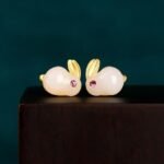 LC Imiation's Cute Opal Rabbit Stud Earrings: A Must-Have for Women and Girls