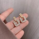 Embrace Elegance with LC Imitation's Trendy Korean Western Partywear Unique Design AD/CZ Stone Earrings for Women and Girls