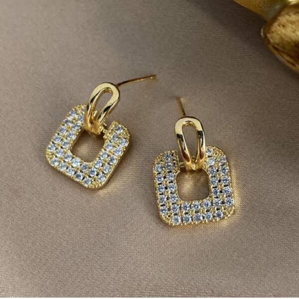 Embrace Elegance with LC Imitation's Trendy Korean Western Partywear Unique Design AD/CZ Stone Earrings for Women and Girls