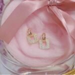 Embrace Elegance with LC Imitation's Trendy Korean Western Partywear Unique Design AD/CZ Stone Earrings for Women and Girls