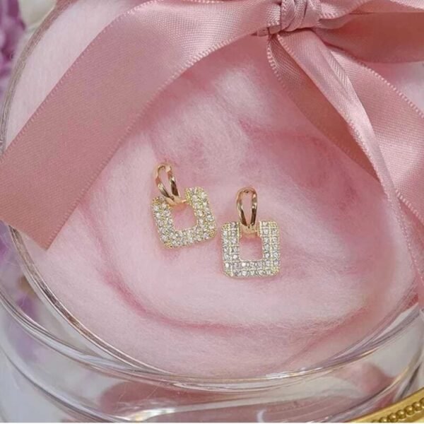 Embrace Elegance with LC Imitation's Trendy Korean Western Partywear Unique Design AD/CZ Stone Earrings for Women and Girls