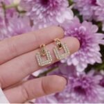 Embrace Elegance with LC Imitation's Trendy Korean Western Partywear Unique Design AD/CZ Stone Earrings for Women and Girls
