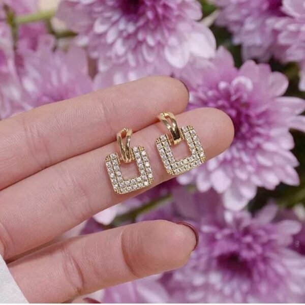 Embrace Elegance with LC Imitation's Trendy Korean Western Partywear Unique Design AD/CZ Stone Earrings for Women and Girls