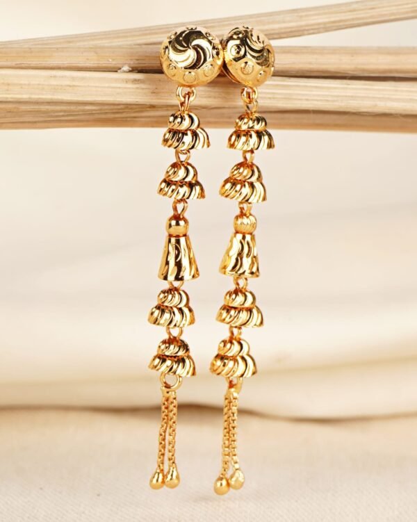 Elegant and Durable: LC Imitation's 2 Grams Gold Forming Suidhaga Earrings for Women