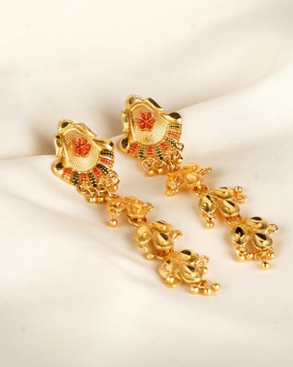 Elegant LC Imitation 2 Grams Gold Forming Earrings for Women