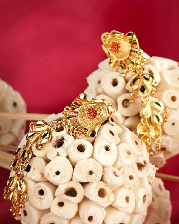 Elegant LC Imitation 2 Grams Gold Forming Earrings for Women