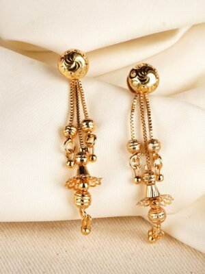 Exquisite LC Imitation’s 2 Grams Gold Forming Suidhaga Earrings for Women