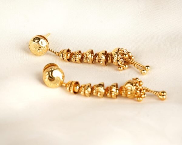 Elegant 2 Grams Gold Forming Suidhaga Earrings for Women