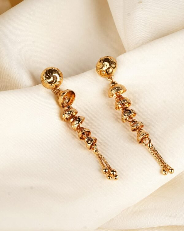 Elegant LC Imitation 2 Grams Gold Forming Suidhaga Earrings for Women