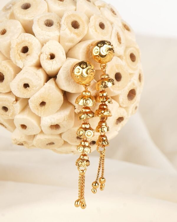 Elegant LC Imitation 2 Grams Gold Forming Suidhaga Earrings for Women