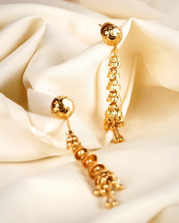 Elegant 2 Grams Gold Forming Suidhaga Earrings for Women
