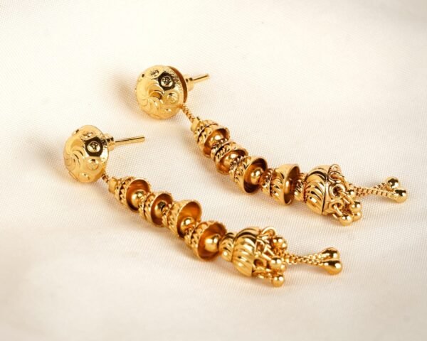 Elegant 2 Grams Gold Forming Suidhaga Earrings for Women