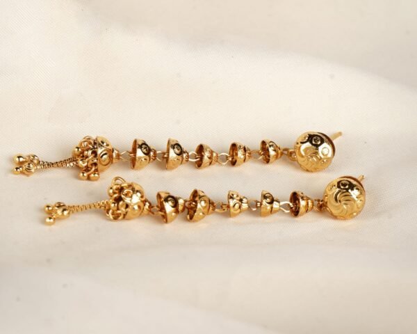 Elegant 2 Grams Gold Forming Suidhaga Earrings for Women