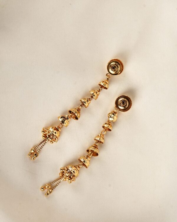 Elegant 2 Grams Gold Forming Suidhaga Earrings for Women