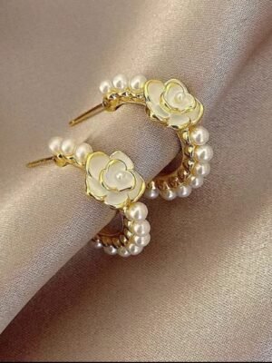Add Sparkle to Your Look with Elegant Rhinestone Hoop Earrings