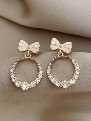 Elegant Style with LC Imitation's Korean Western Partywear AD/CZ Earrings