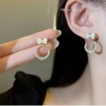 Elegant Style with LC Imitation's Korean Western Partywear AD/CZ Earrings