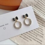 Elegant Korean Western Partywear Earrings with AD/CZ Stones: Perfect for Women and Girls