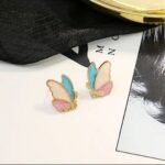 Elegant Korean Western Partywear Butterfly Stud Earrings for Women and Girls
