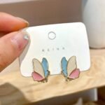Elegant Korean Western Partywear Butterfly Stud Earrings for Women and Girls