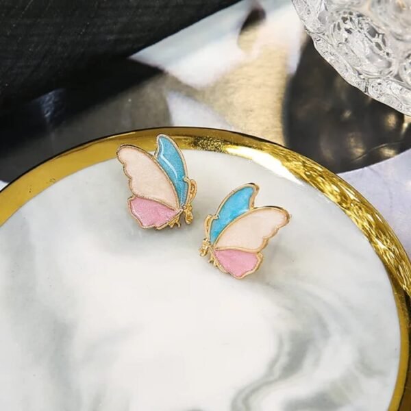 Elegant Korean Western Partywear Butterfly Stud Earrings for Women and Girls