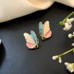 Elegant Korean Western Partywear Butterfly Stud Earrings for Women and Girls