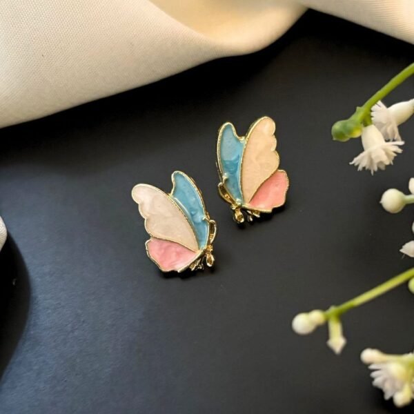 Elegant Korean Western Partywear Butterfly Stud Earrings for Women and Girls