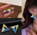Add Glamour to Your Look with LC Imitation’s Triangle Shape Korean Western Partywear Studs